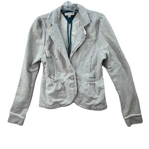 Vintage Y2K 2000s Tommy Jeans Blazer Size Large Fitted Grey Preppy Grunge Club